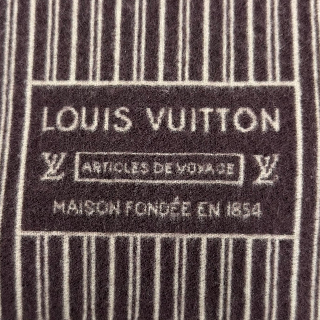 極美品☆LOUIS VUITTON ルイヴィトン 2025年製 M96732 マイ ネヴァーフル カシミヤ混 モノグラム フリンジ付 マフラー ブラウン 正規品