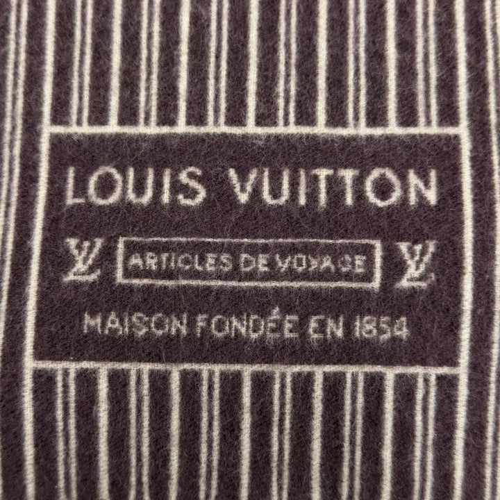 極美品☆LOUIS VUITTON ルイヴィトン 2025年製 M96732 マイ ネヴァーフル カシミヤ混 モノグラム フリンジ付 マフラー ブラウン 正規品