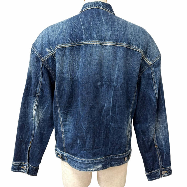 【ドンドン見直し】美品□DSQUARED2 S74AM1364 Dropped Shoulder Jean Jacket デニムジャケット インディゴブルー 46 イタリア製 正規品