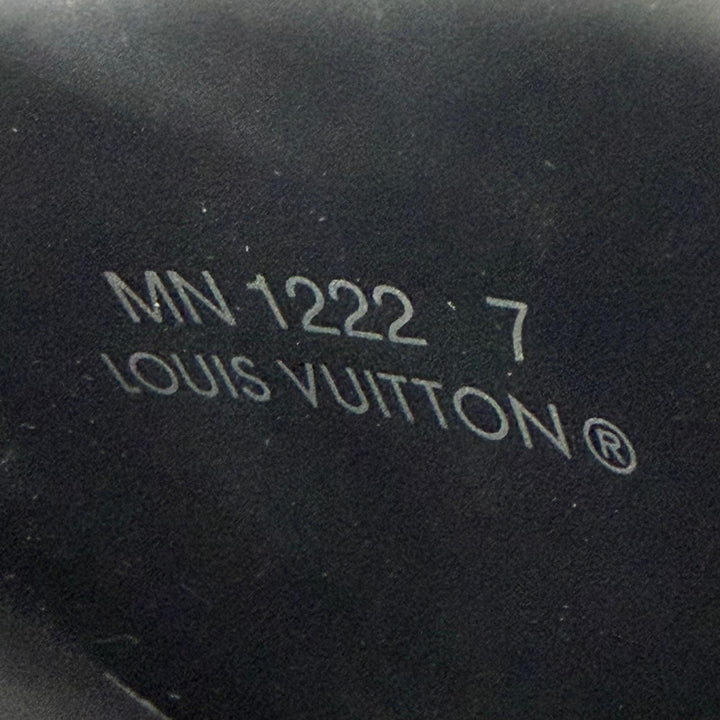 良品▼LOUIS VUITTON ルイヴィトン 2022年製 ウォーターフロントライン ラバー モノグラム ミュール サンダル ブラック 7 伊製 メンズ