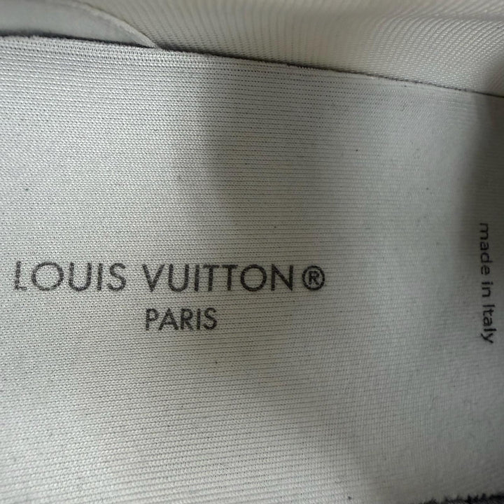 美品▼LOUIS VUITTON ルイヴィトン チャーリーライン レザー ローカットスニーカー ホワイト ライトグレー ブラック 7.5 箱・保存袋付き
