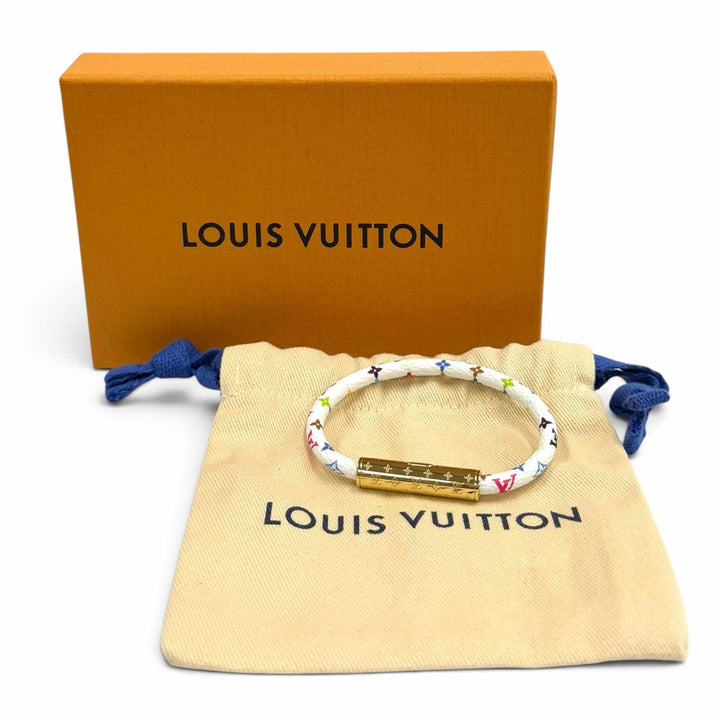 極美品★ルイヴィトン M8973F ブレスレット LV コンフィデンシャル LV TM 村上隆 モノグラム マルチカラー レザー マルチ 箱・袋付