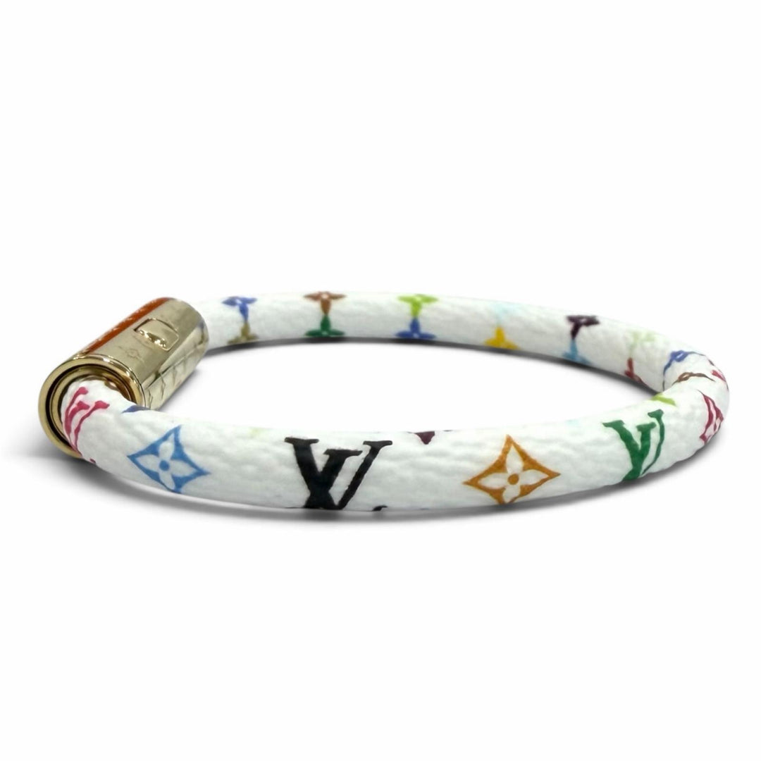 極美品★ルイヴィトン M8973F ブレスレット LV コンフィデンシャル LV TM 村上隆 モノグラム マルチカラー レザー マルチ 箱・袋付
