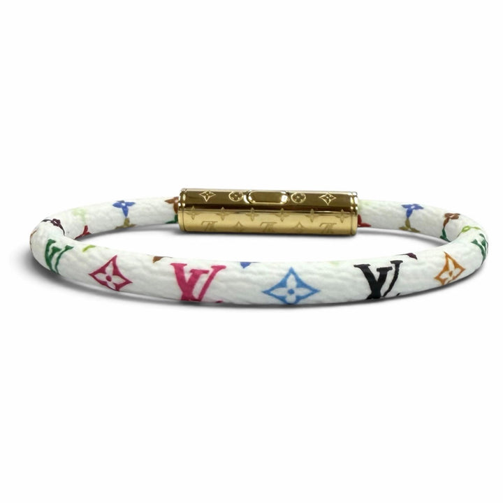 極美品★ルイヴィトン M8973F ブレスレット LV コンフィデンシャル LV TM 村上隆 モノグラム マルチカラー レザー マルチ 箱・袋付