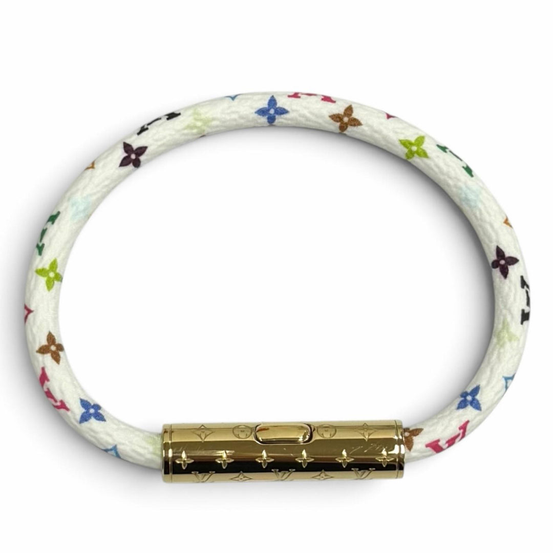 極美品★ルイヴィトン M8973F ブレスレット LV コンフィデンシャル LV TM 村上隆 モノグラム マルチカラー レザー マルチ 箱・袋付