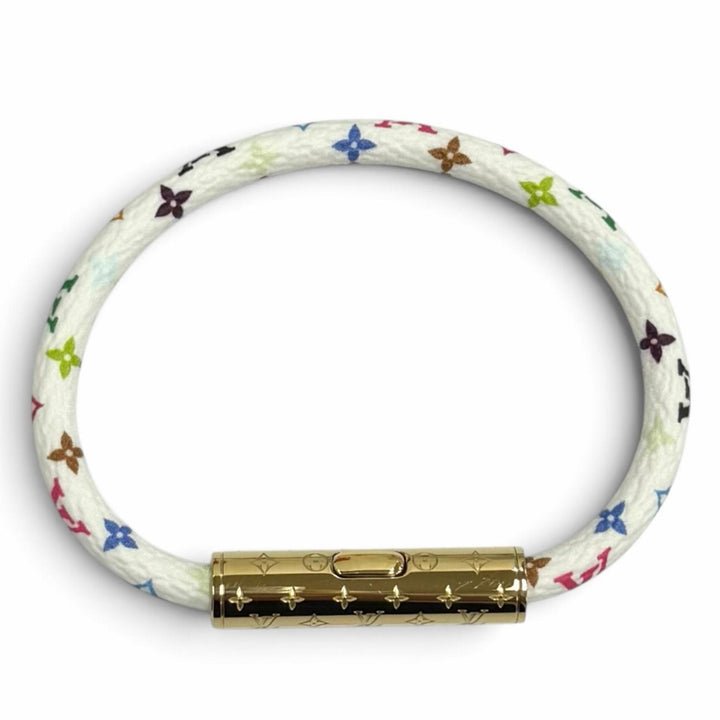 極美品★ルイヴィトン M8973F ブレスレット LV コンフィデンシャル LV TM 村上隆 モノグラム マルチカラー レザー マルチ 箱・袋付