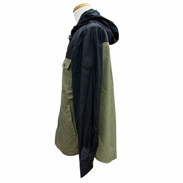未使用品▼MONCLER モンクレール DONAN ロゴワッペン付 フーデッド リバーシブル マウンテンパーカー カーキ ブラック シルバー 3 正規品