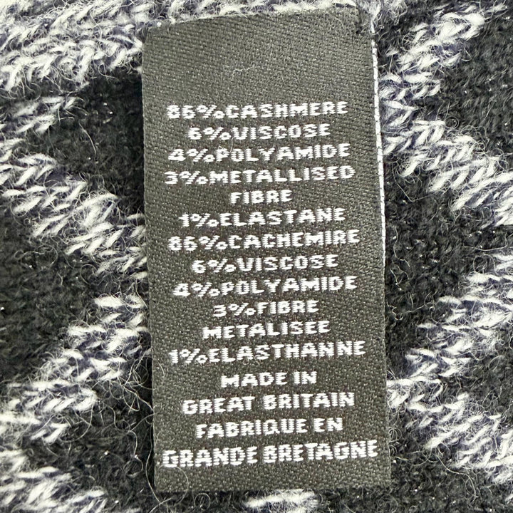 美品△CHANEL シャネル 18A カシミヤ89％ ココマーク マトラッセ ニット アームウォーマー アームカバー グレー ブラック レディース