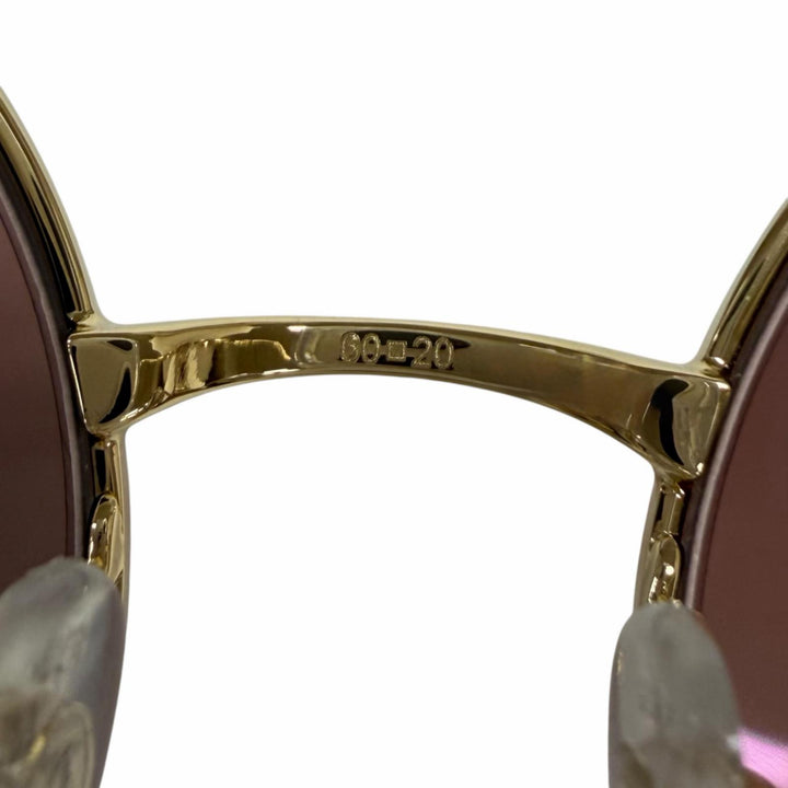 未使用品☆Cartier カルティエ CT0149S パンテール ラウンド ハーフリム サングラス ゴールド ピンク 60□20 デモレンズ イタリア製 箱付