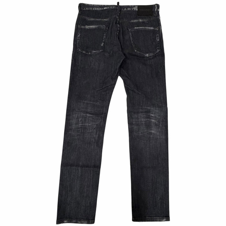 【ドンドン見直し】美品□DSQUARED2 ディースクエアード 24SS S74LB1474 Cooi Guy Jean スキニー デニムパンツ 黒 48 イタリア製 正規品