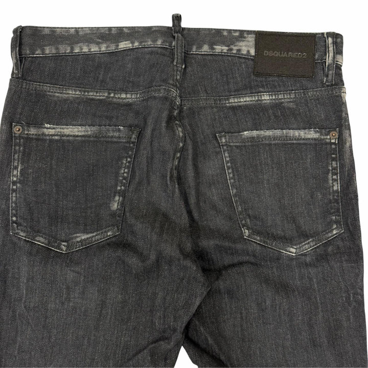 【ドンドン見直し】美品□DSQUARED2 ディースクエアード 24SS S74LB1474 Cooi Guy Jean スキニー デニムパンツ 黒 48 イタリア製 正規品