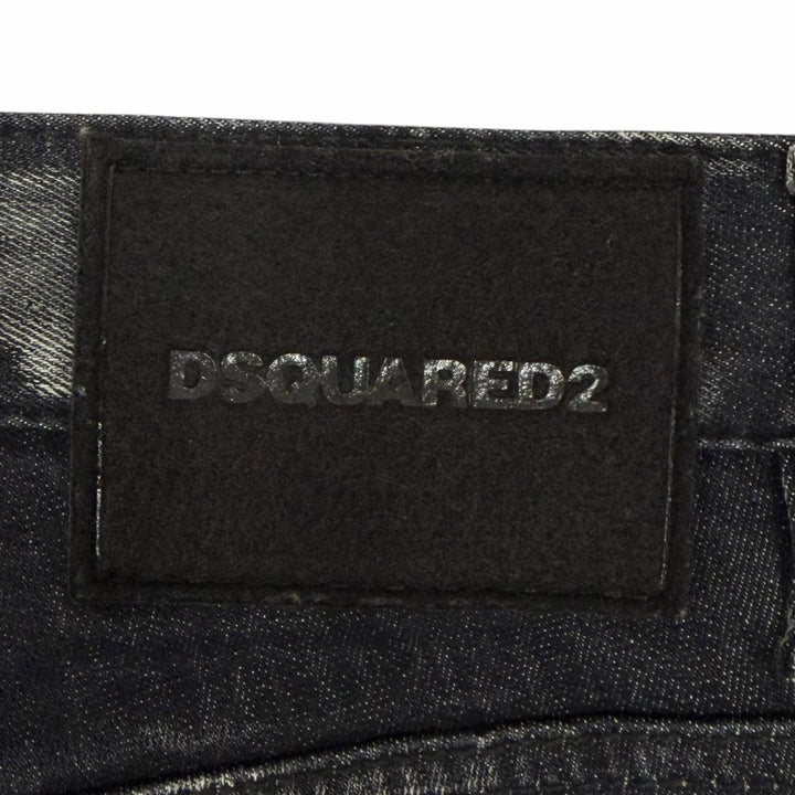 【ドンドン見直し】美品□DSQUARED2 ディースクエアード 24SS S74LB1474 Cooi Guy Jean スキニー デニムパンツ 黒 48 イタリア製 正規品