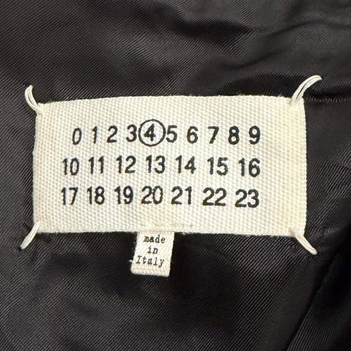 美品★Maison Margiela 4 メゾンマルジェラ4 S51CU0251 パフスリーブ サテン オーバーコート ブラック 38 イタリア製 正規品 レディース