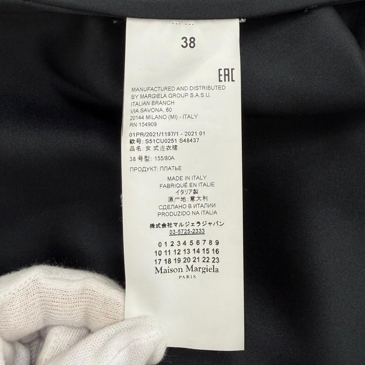 美品★Maison Margiela 4 メゾンマルジェラ4 S51CU0251 パフスリーブ サテン オーバーコート ブラック 38 イタリア製 正規品 レディース