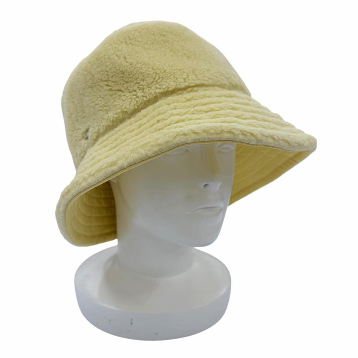 美品☆Loro Piana ロロピアーナ カシミヤ シルク Zita Reversible リバーシブル バケットハット イエロー L イタリア製 レディース