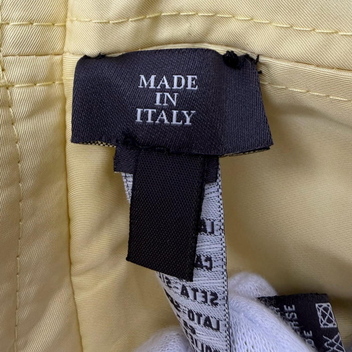 美品☆Loro Piana ロロピアーナ カシミヤ シルク Zita Reversible リバーシブル バケットハット イエロー L イタリア製 レディース