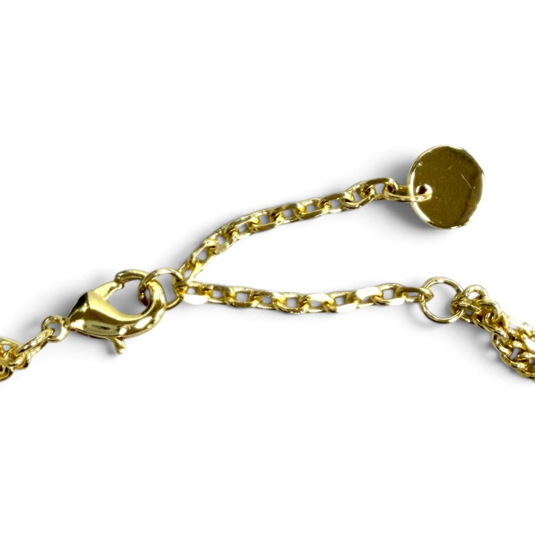 極美品★DIOR ディオール Petit CD ダブル ネックレス ラインストーン スターチャーム ペンダント アクセサリー ゴールド レディース