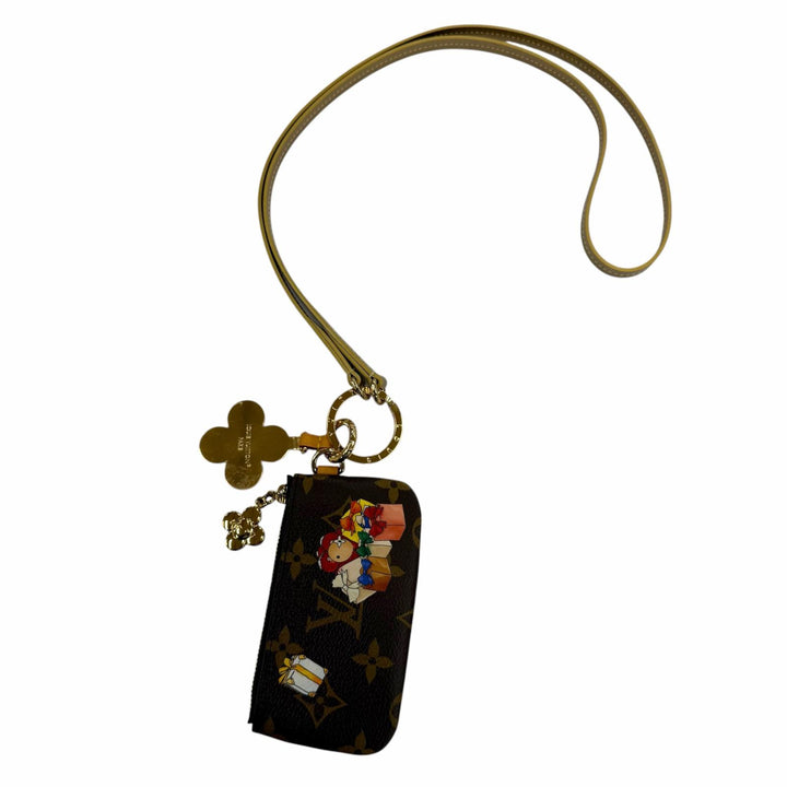 未使用品☆LOUIS VUITTON ルイヴィトン M15338 レザー ヴィヴィエンヌウィンターホリデー ポーチ付 フォンホルダー スマホアクセサリー