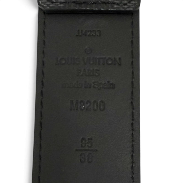極美品□LOUIS VUITTON ルイヴィトン 2023年製 M8200 ベルト・ポンヌフ 35MM ダミエグラフィット レザーベルト 黒 95/38 スペイン製