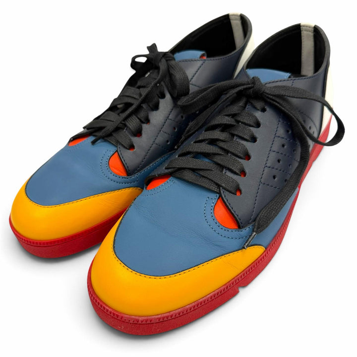 極美品▼LOEWE ロエベ 581511 レザー アナグラム刻印 レースアップ ローカットスニーカー マルチカラー 43 イタリア製 メンズ