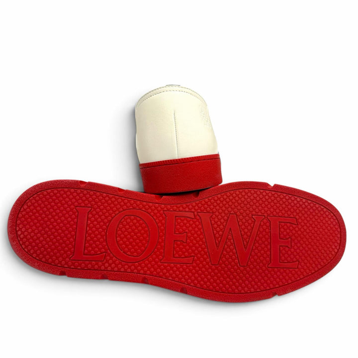 極美品▼LOEWE ロエベ 581511 レザー アナグラム刻印 レースアップ ローカットスニーカー マルチカラー 43 イタリア製 メンズ
