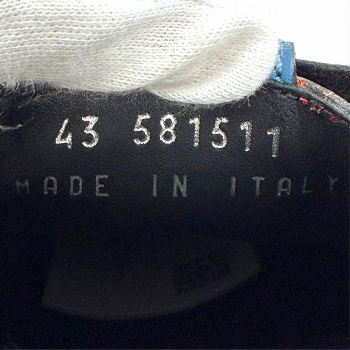 極美品▼LOEWE ロエベ 581511 レザー アナグラム刻印 レースアップ ローカットスニーカー マルチカラー 43 イタリア製 メンズ
