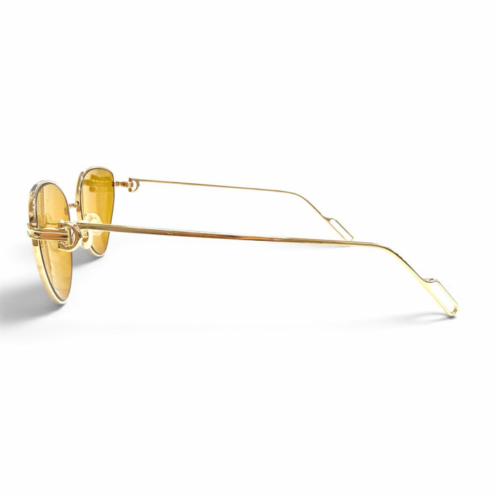 未使用品△Cartier カルティエ CT0155S プルミエール ドゥ カルティエ 2Cデコール キャッツアイ サングラス 57□19 140 デモレンズ 箱付