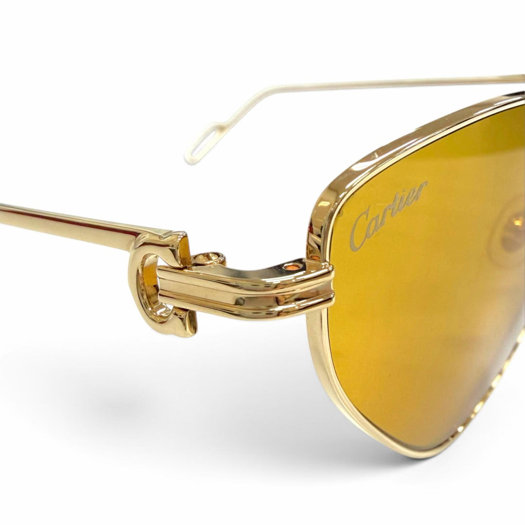 未使用品△Cartier カルティエ CT0155S プルミエール ドゥ カルティエ 2Cデコール キャッツアイ サングラス 57□19 140 デモレンズ 箱付