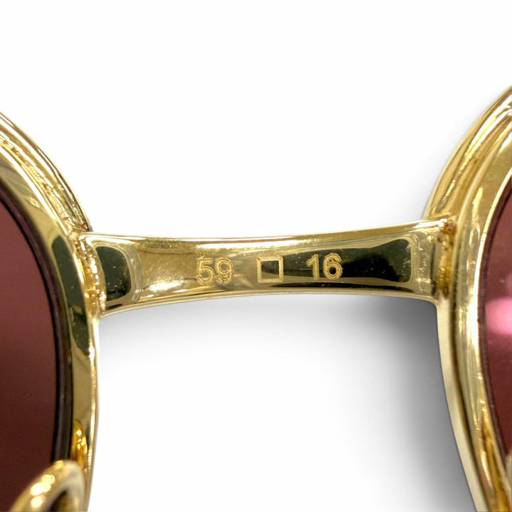 未使用品△Cartier カルティエ CT0124S パンテール ドゥ カルティエ キャッツアイ サングラス ゴールド ボルドー 59□16 140 デモレンズ