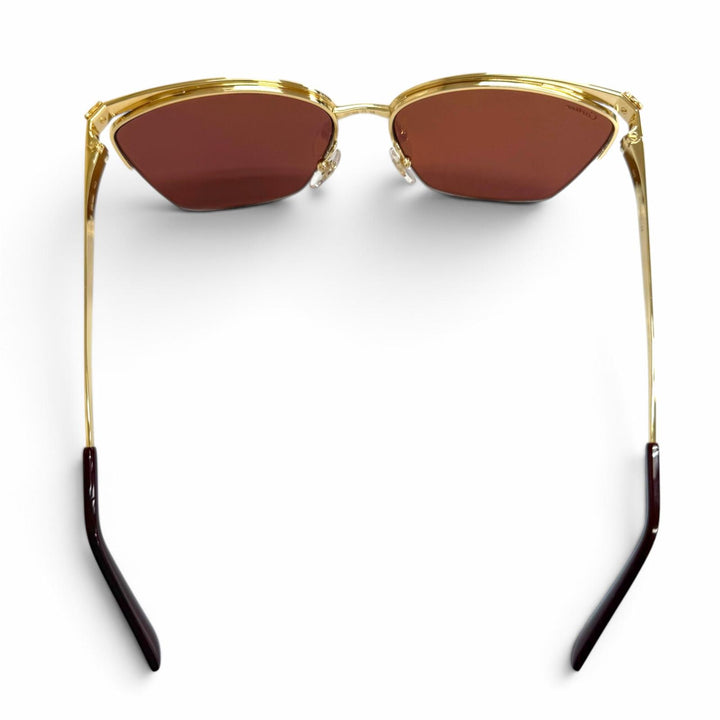 未使用品△Cartier カルティエ CT0124S パンテール ドゥ カルティエ キャッツアイ サングラス ゴールド ボルドー 59□16 140 デモレンズ
