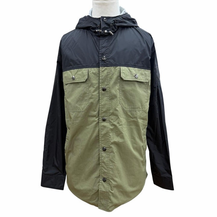 未使用品▼MONCLER モンクレール DONAN ロゴワッペン フーデッド リバーシブル マウンテンパーカー カーキ ブラック シルバー 2 正規品