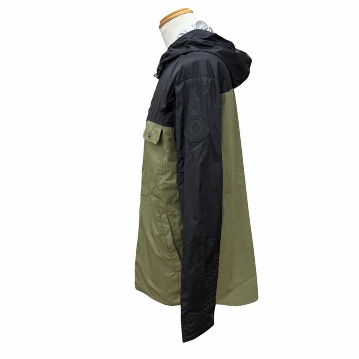 未使用品▼MONCLER モンクレール DONAN ロゴワッペン フーデッド リバーシブル マウンテンパーカー カーキ ブラック シルバー 2 正規品
