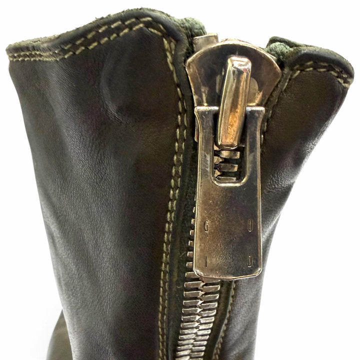 【ドンドン見直し】良品□GUIDI グイディ 986 Back Zip Boot ホースハイド Hor Full Grain アンクルブーツ グリーン 42.5 イタリア製