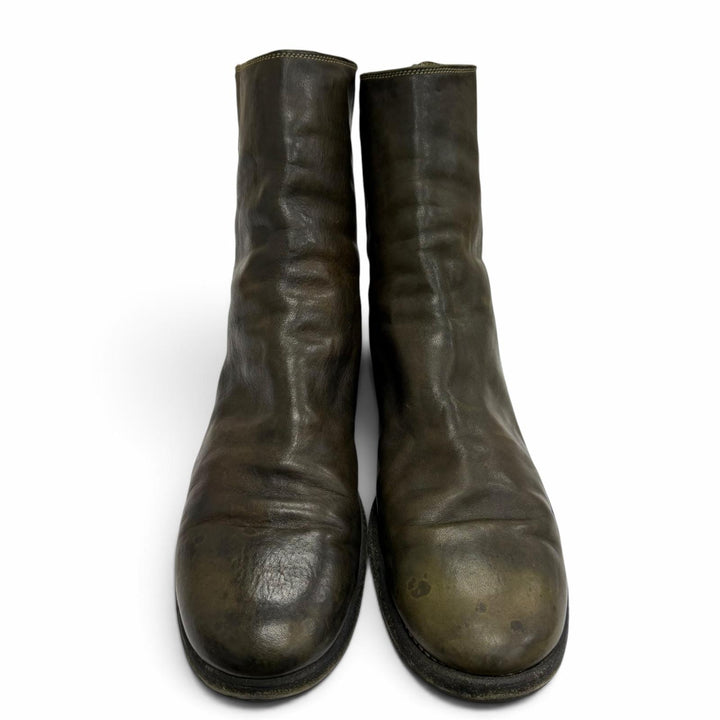 【ドンドン見直し】良品□GUIDI グイディ 986 Back Zip Boot ホースハイド Hor Full Grain アンクルブーツ グリーン 42.5 イタリア製