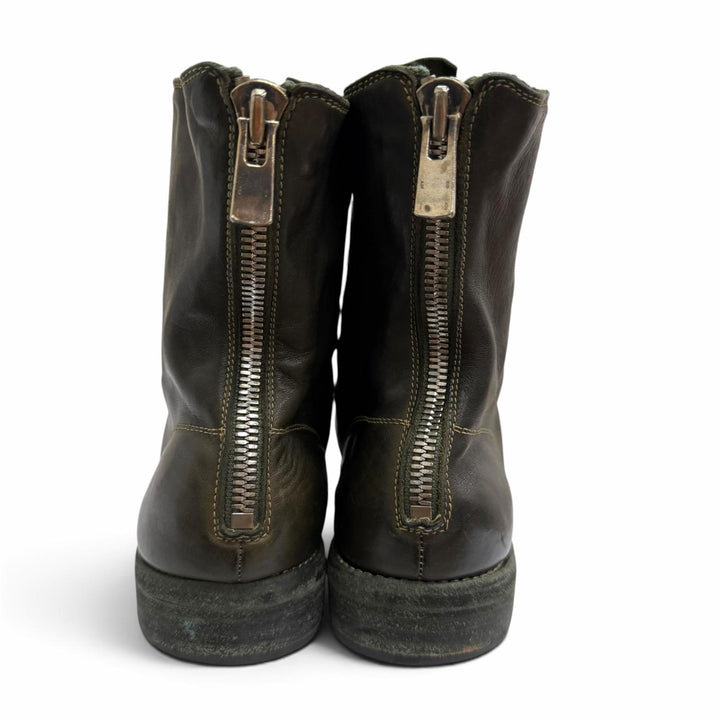 【ドンドン見直し】良品□GUIDI グイディ 986 Back Zip Boot ホースハイド Hor Full Grain アンクルブーツ グリーン 42.5 イタリア製