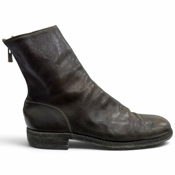 【ドンドン見直し】良品□GUIDI グイディ 986 Back Zip Boot ホースハイド Hor Full Grain アンクルブーツ グリーン 42.5 イタリア製