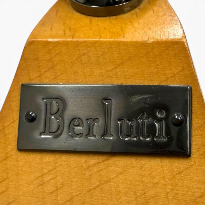 【ドンドン見直し】美品□Berluti ベルルッティ ウッド ナチュラル ロゴプレート付き シューキーパー シューツリー ブラウン 8 メンズ