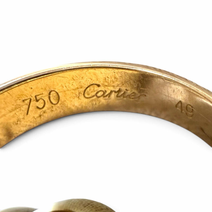 美品★Cartier カルティエ トリニティ リング ラージ (LM) 750(PG YG WG) 指輪 アクセサリー 49(JP9号相当) 重量13.21ｇ