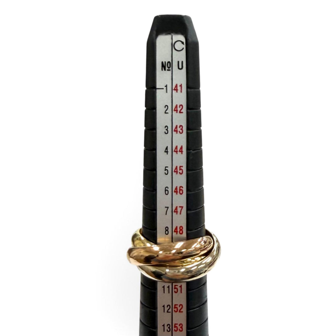 美品★Cartier カルティエ トリニティ リング ラージ (LM) 750(PG YG WG) 指輪 アクセサリー 49(JP9号相当) 重量13.21ｇ