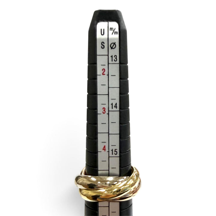 美品★Cartier カルティエ トリニティ リング ラージ (LM) 750(PG YG WG) 指輪 アクセサリー 49(JP9号相当) 重量13.21ｇ