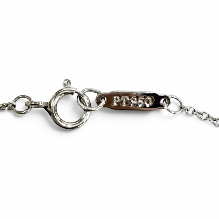 極美品★TIFFANY&amp;Co. ティファニー PT950 ダイヤモンド ホースシュー ネックレス ペンダント アクセサリー シルバー 重量3.55g