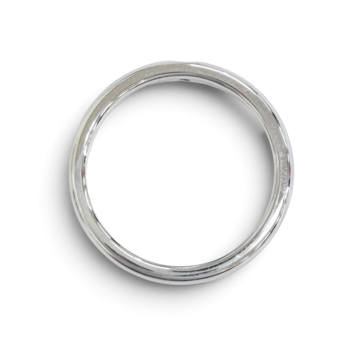 極美品△TIFFANY&amp;Co. ティファニー エルサペレッティ スタッキング バンドリング 指輪 1Pダイヤモンド PT950 プラチナ JP13号 重量5.6g
