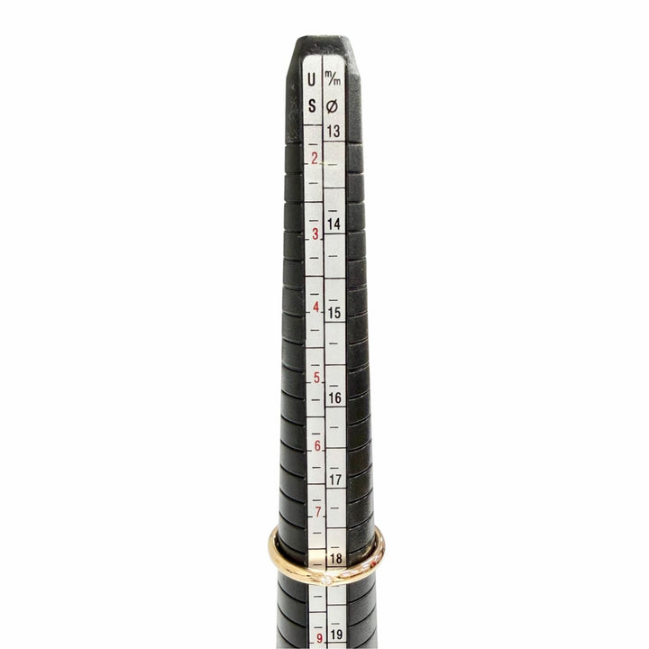 極美△TIFFANY&amp;Co. ティファニー エルサペレッティ スタッキング バンドリング 1Pダイヤモンド 750(PG) ピンクゴールド JP17号 重量4.07g