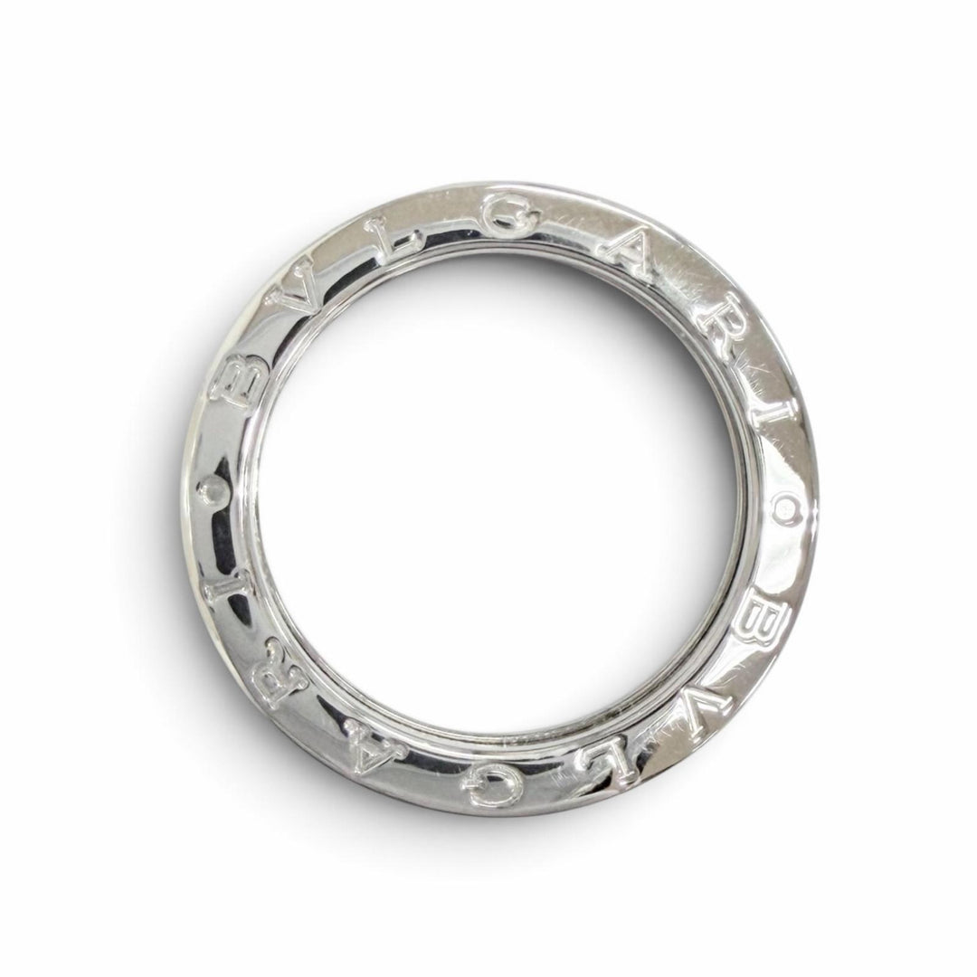 極美品△BVLGARI ブルガリ ビーゼロワン 1バンドリング 指輪 750(WG) ホワイトゴールド 59 JP19号 イタリア製 重量7.83g メンズ オススメ