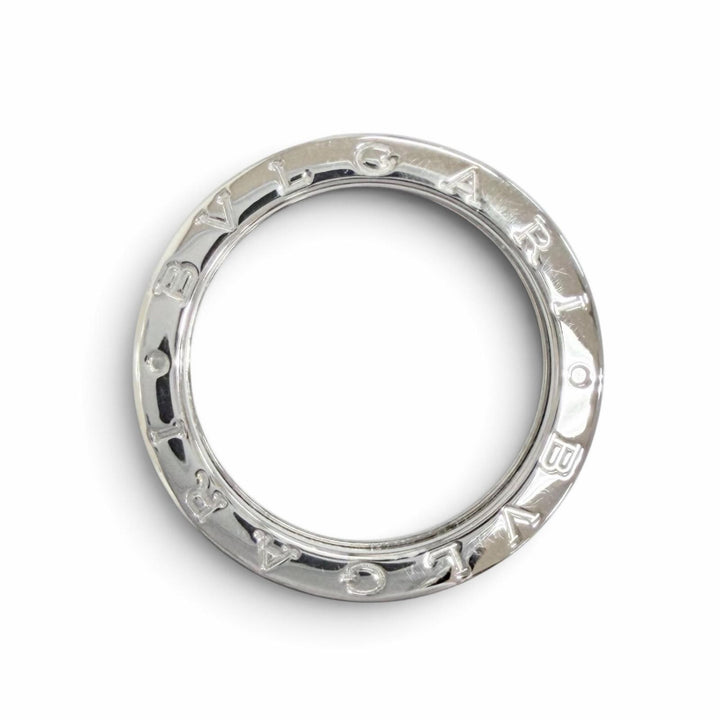 極美品△BVLGARI ブルガリ ビーゼロワン 1バンドリング 指輪 750(WG) ホワイトゴールド 59 JP19号 イタリア製 重量7.83g メンズ オススメ