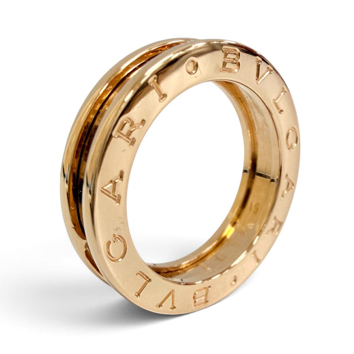 極美品△BVLGARI ブルガリ ビーゼロワン 1バンドリング 指輪 750(PG) ピンクゴールド 51 JP11号イタリア製 重量7.42g レディース
