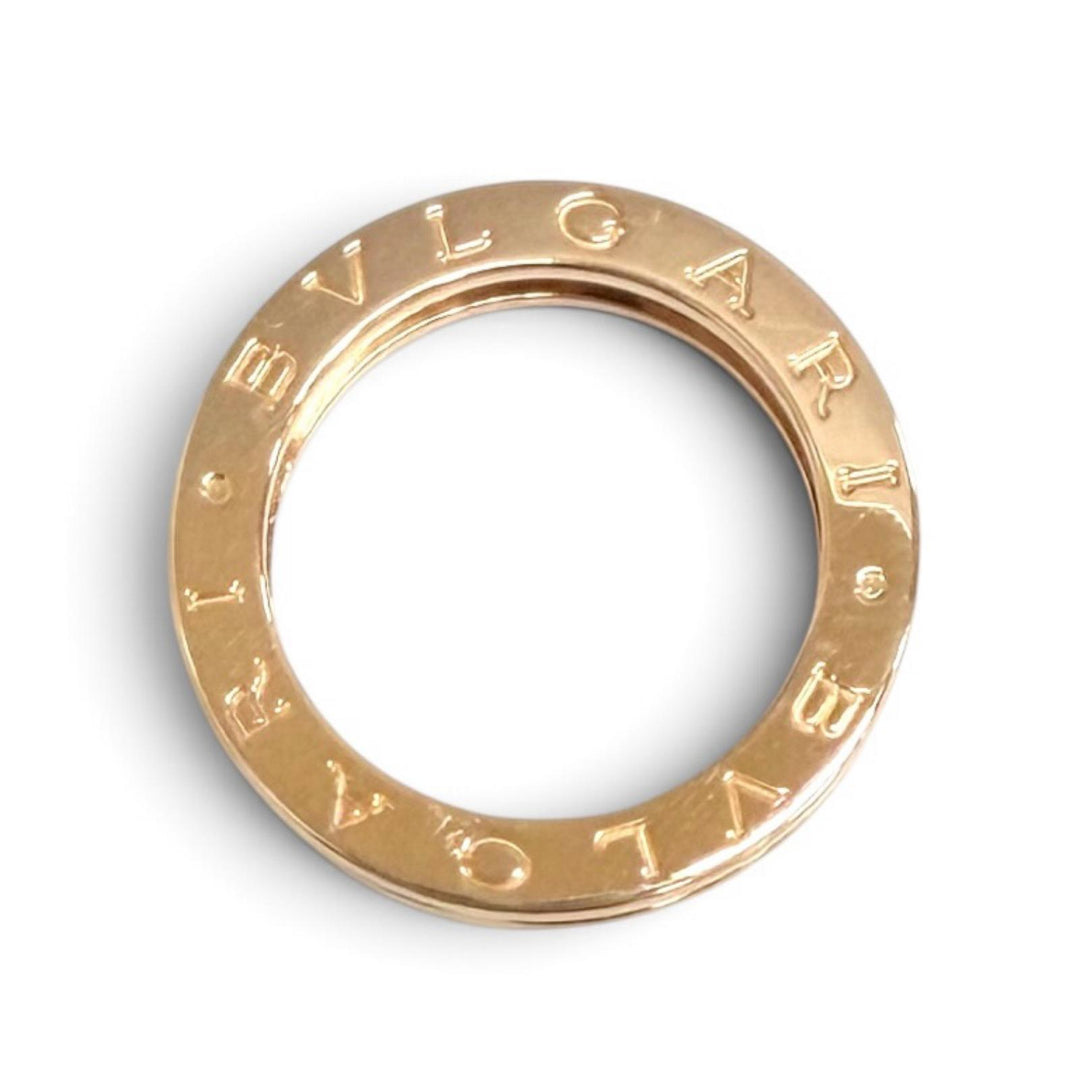 極美品△BVLGARI ブルガリ ビーゼロワン 1バンドリング 指輪 750(PG) ピンクゴールド 51 JP11号イタリア製 重量7.42g レディース