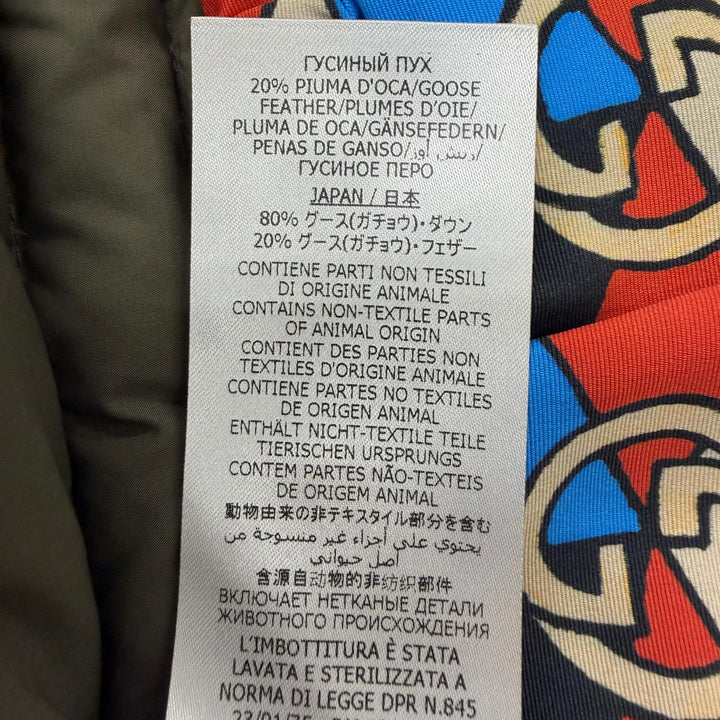 極美品▼GUCCI THE NORTH FACE グッチ ザ・ノースフェイス 648862 GG柄 フーデッド WZIP ダウンジャケット マルチカラー M 正規品 メンズ