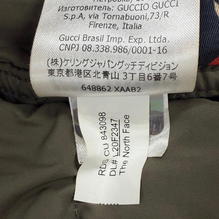 極美品▼GUCCI THE NORTH FACE グッチ ザ・ノースフェイス 648862 GG柄 フーデッド WZIP ダウンジャケット マルチカラー M 正規品 メンズ