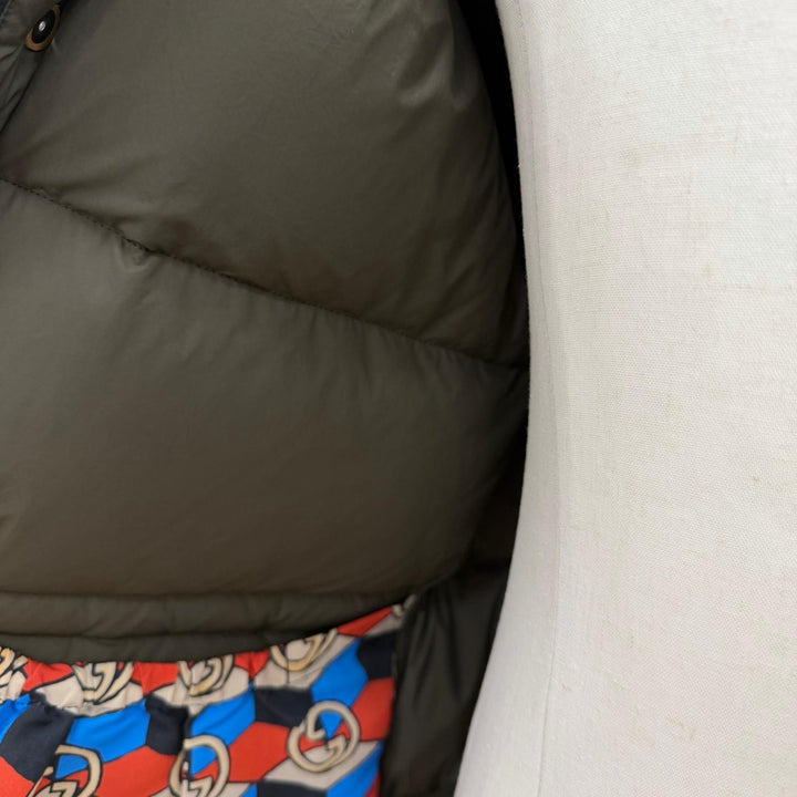 極美品▼GUCCI THE NORTH FACE グッチ ザ・ノースフェイス 648862 GG柄 フーデッド WZIP ダウンジャケット マルチカラー M 正規品 メンズ